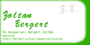 zoltan bergert business card